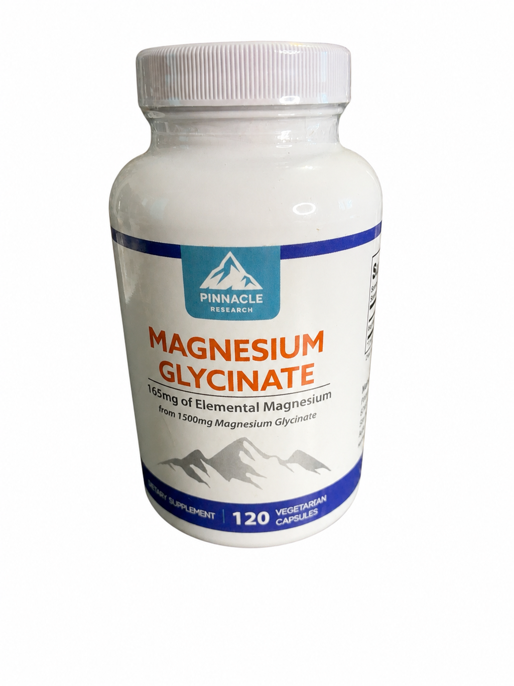 Pinnacle Research Magnesium Glycinate – 120 Vegetarian Capsules EXPIRES 11/13/2028