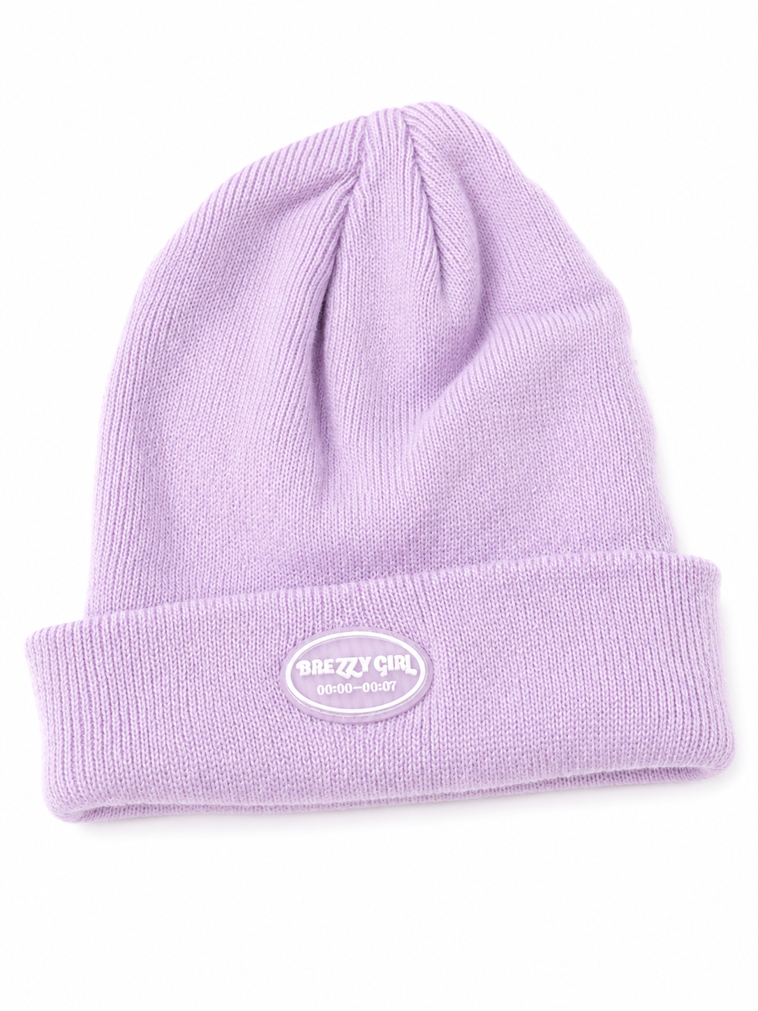 Brezzy Girl Knit Beanie – Light Lavender | Soft Cuffed Winter Hat