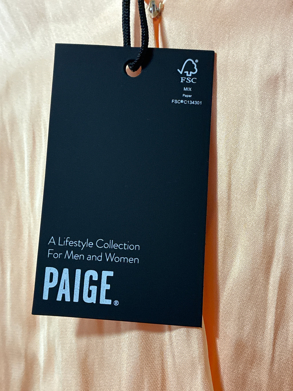 PAIGE Satin Kimono Sleeve Bodysuit | Peach | New With Tags XL