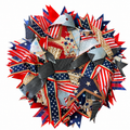 Handmade Patriotic Decorative Wreath – Red, White & Blue
