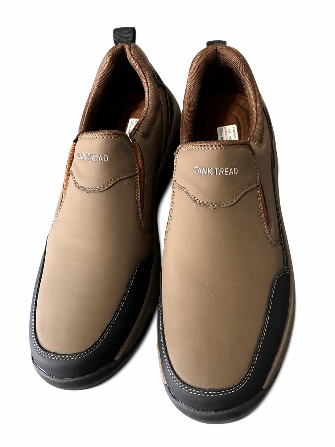 Tank Tread Slip-On Work Shoes – Brown | Men’s 11.5