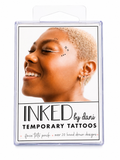 INKED by Dani Temporary Tattoos – Face Tats Pack | Over 20 Hand-Drawn Designs