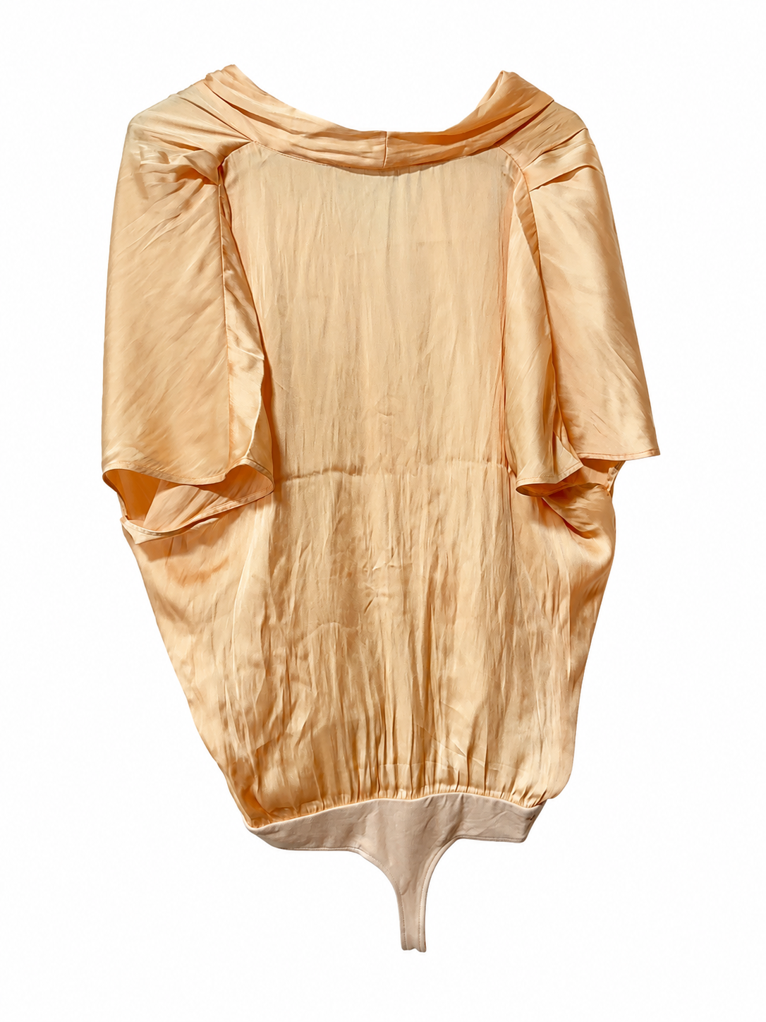 PAIGE Satin Kimono Sleeve Bodysuit | Peach | New With Tags XL
