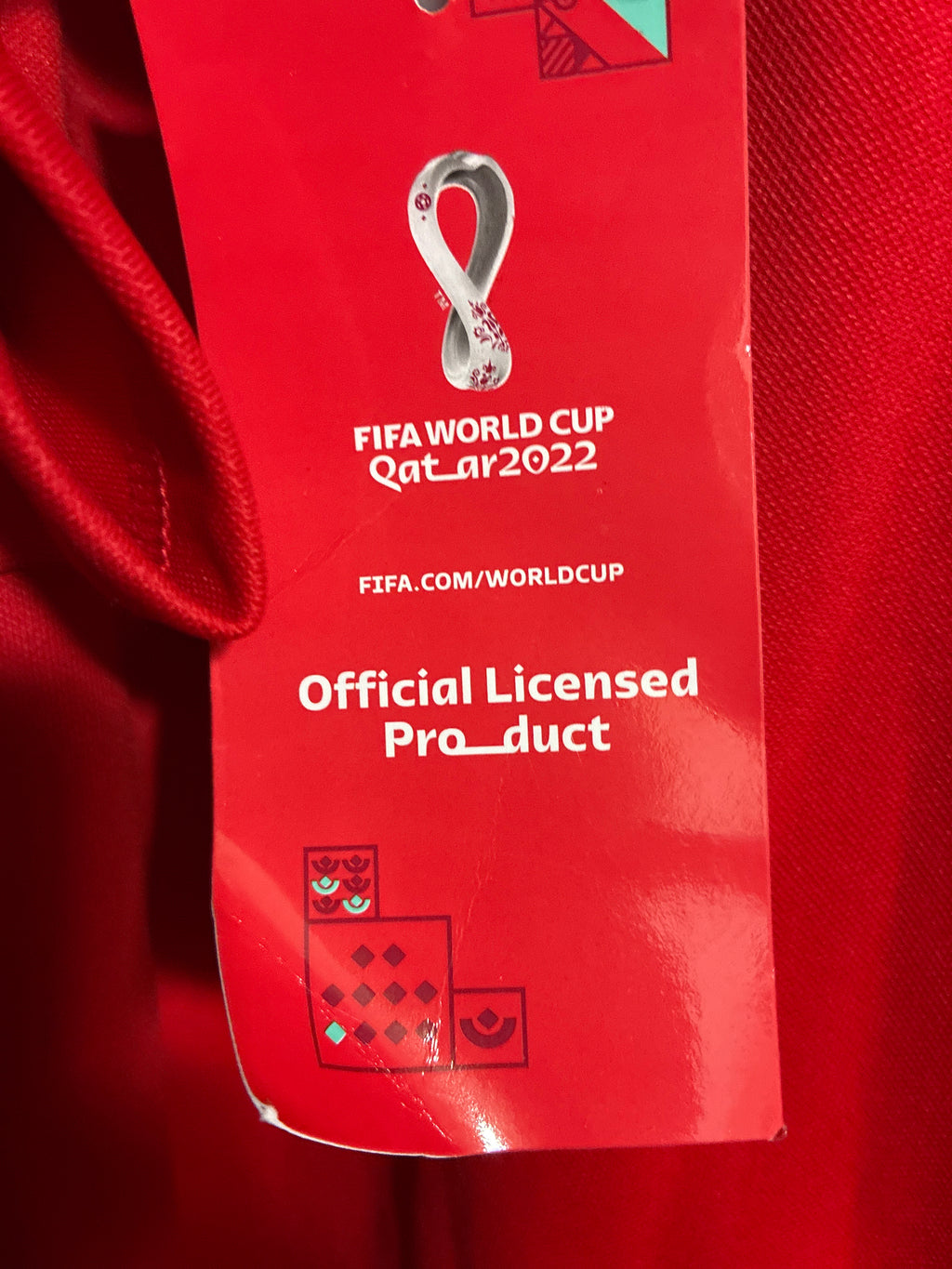 Denmark FIFA World Cup Qatar 2022 Quarter-Zip Pullover | Red & Black | NWT | small