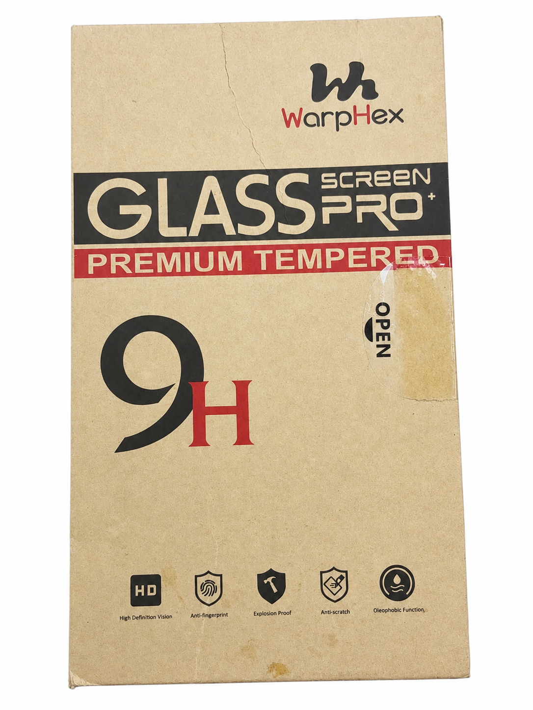WarpHex Premium Tempered Glass Screen Protector – 2 Pack (6.3” iPhone)