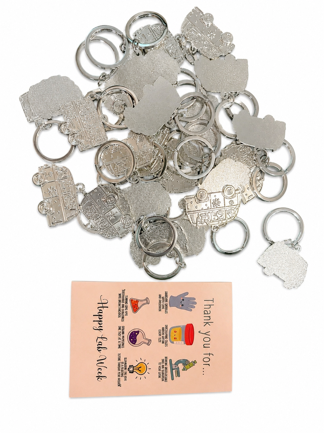 Lab Week Microscope Van Keychain – Medical Laboratory Appreciation Gift