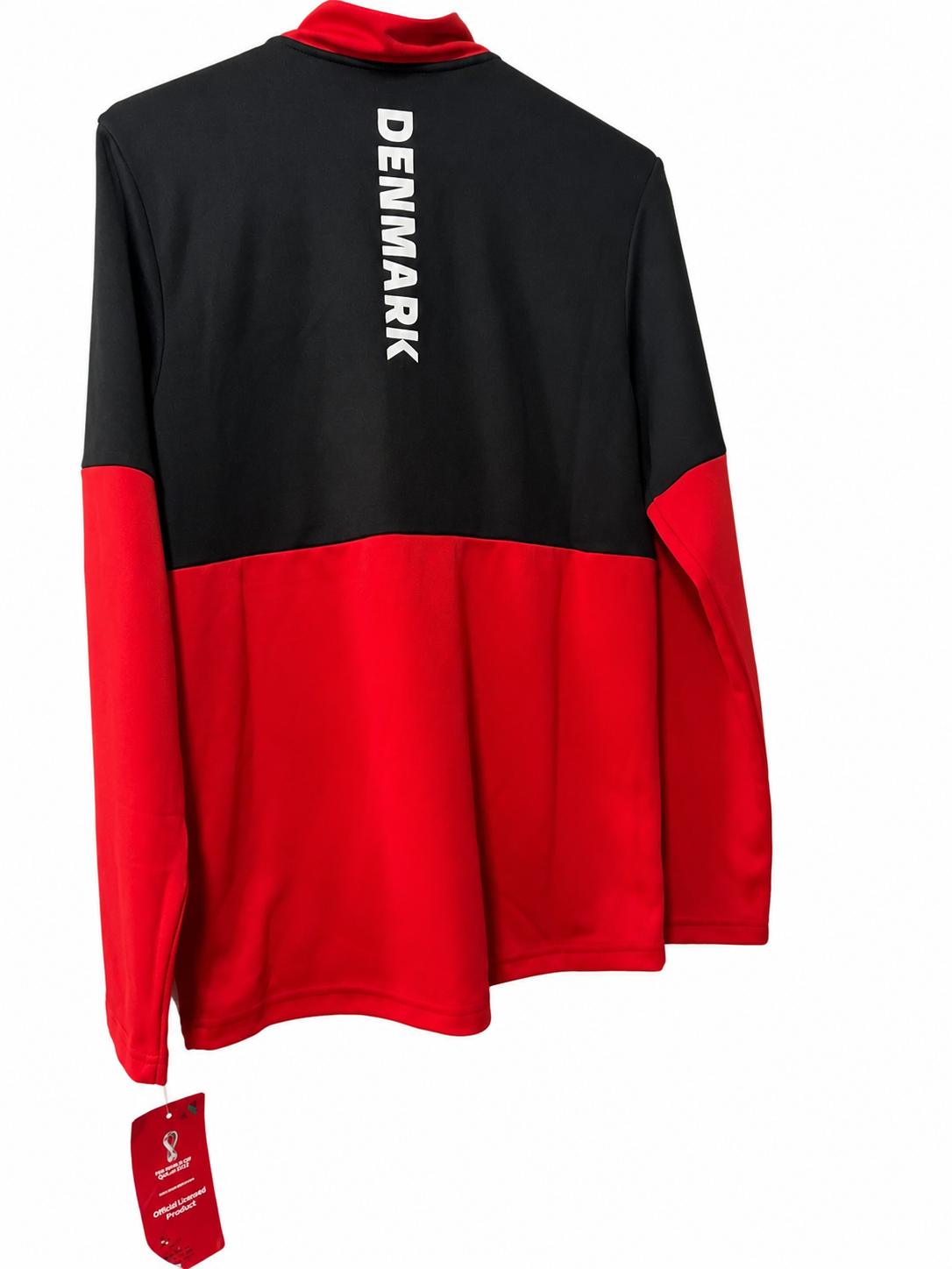 Denmark FIFA World Cup Qatar 2022 Quarter-Zip Pullover | Red & Black | NWT | small
