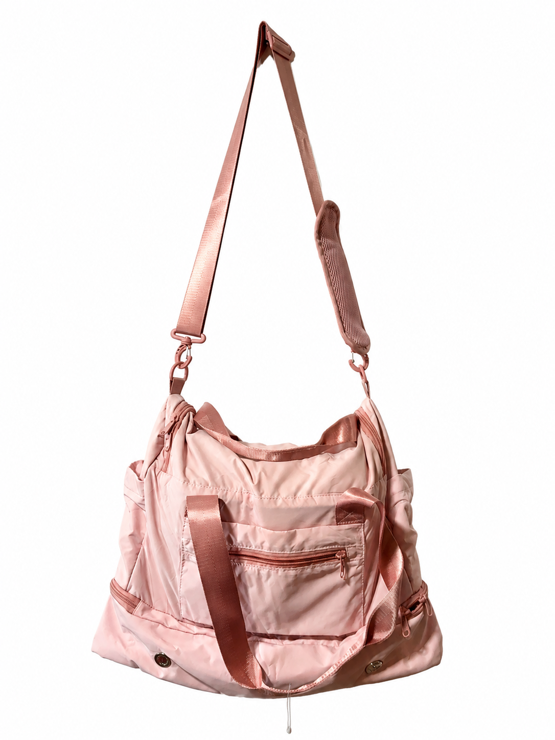 WANDF Lightweight Travel Tote Bag – Pink Multi-Pocket Shoulder Bag