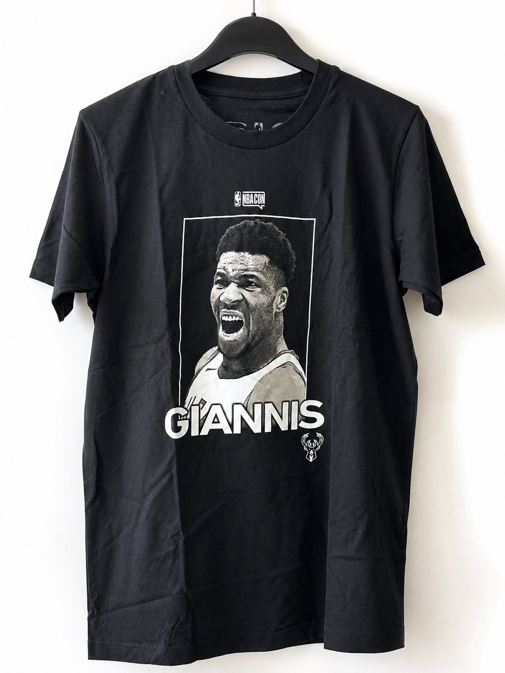 Giannis Antetokounmpo NBA Con Graphic T-Shirt – Black - Small