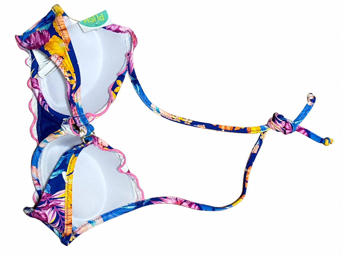Hobie Push Up Floral Halter Bikini Top | Women’s Small | NWT